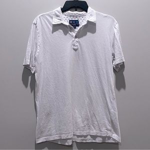 Charleston Threads Preppy White Polo Shirt Small S